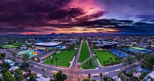 UA MALL AT SUNSET by Dean Kelly